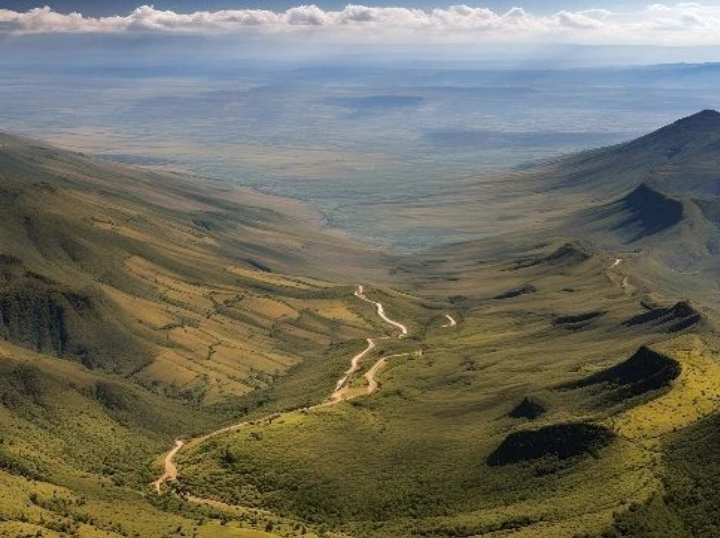 Hand Gliding over Kerio